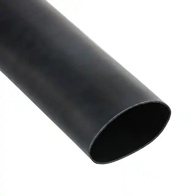 热收缩套管,弹性 0.945"(24.00mm) 2 至 1 黑色 98.4"(30.