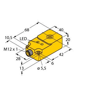 Sensore Di Prossimit&agrave; Induttivo Per Turck BI15U-Q20-AP6X2-H1141 | 10-30VDC 200mA 15mm | Nuovo