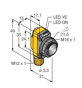 光电传感器RO20M-BT18-VP6X2-H1141